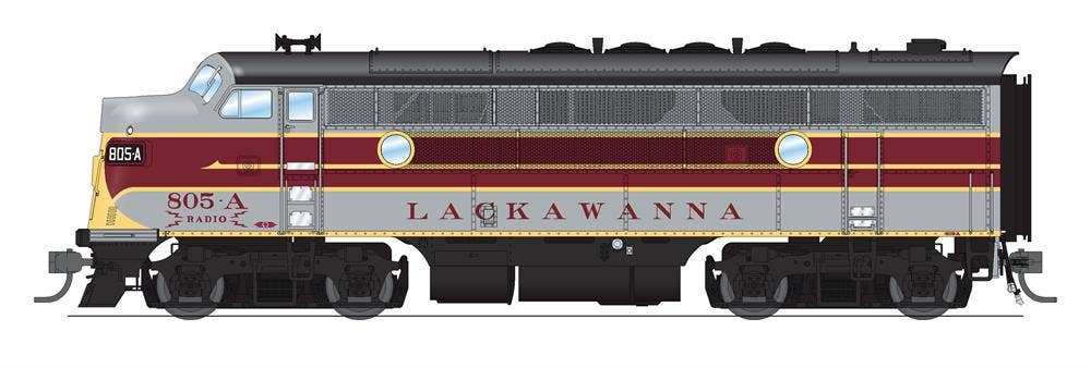 Broadway Limited #6664 EMD F3A DLW 805C Maroon/Gray/Yellow Scheme Paragon4 Sound/DC/DCC