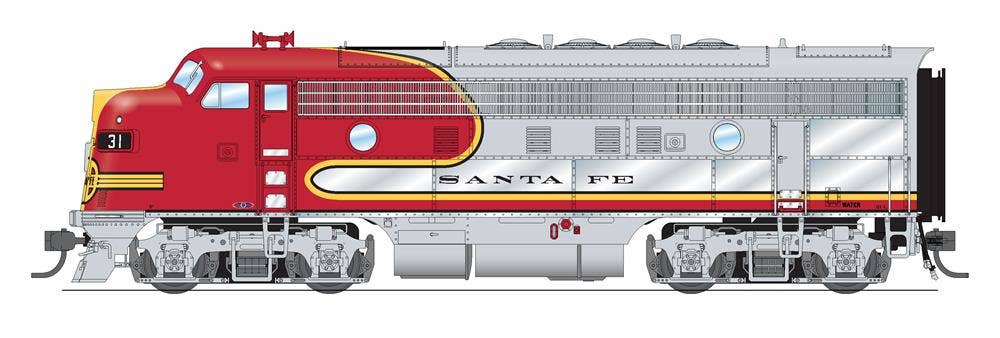 Broadway Limited #6658 EMD F3A ATSF 31C Warbonnet Scheme Paragon4 Sound/DC/DCC