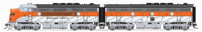 Broadway Limited #6657 EMD F3 A/B Set WP 801A/801C Zephyr Scheme A-unit Paragon4 Sound/DC/DCC Unpowered B