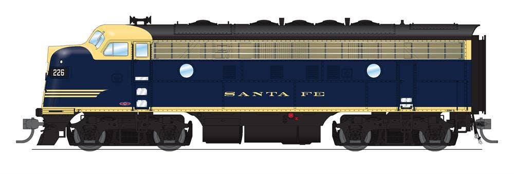Broadway Limited #6682 EMD F7A ATSF 226C Cat Whiskers Freight Scheme Paragon4 Sound/DC/DCC