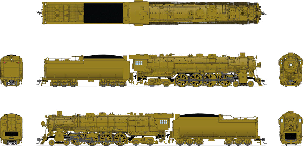 Broadway Limited #4924 Northern Pacific A-3 4-8-4 Unlettered Painted Brass w/ Paragon3 Sound/DC/DCC HO