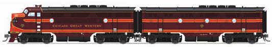 Broadway Limited #6652 EMD F3 A/B Set CGW 101A/101B Maroon/Red/Yellow Scheme A-unit Paragon4 Sound/DC/DCC Unpowered B