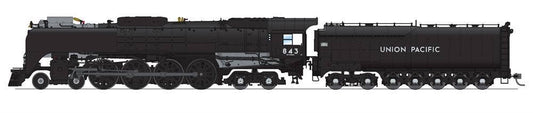 Broadway Limited #6641 Union Pacific 4-8-4 Class FEF-3 #843 Black &amp; Graphite Paragon4 Sound/DC/DCC Smoke