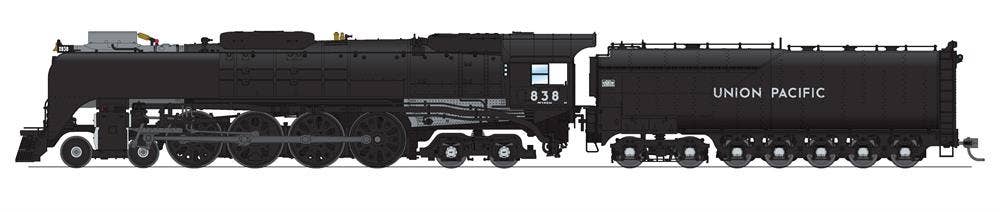 Broadway Limited #6643 Union Pacific 4-8-4 Class FEF-3 #838 Black &amp; Graphite Paragon4 Sound/DC/DCC Smoke