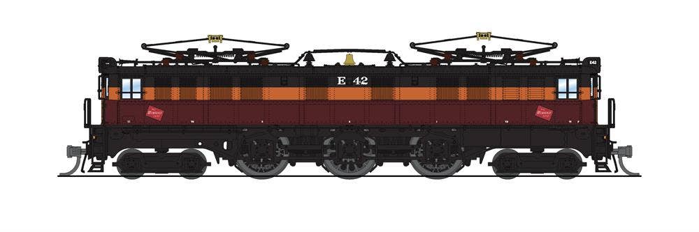 Broadway Limited #3967 P5a Boxcab, Milwaukee Road #E42, Maroon &amp; Orange, Paragon4 Sound/DC/DCC