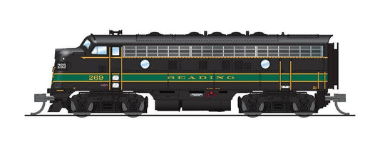 Broadway Limited #6866 EMD F7 A/B RDG 269A/269B Black Green &amp; Yellow A-unit Paragon4 Sound/DC/DCC Unpowered B