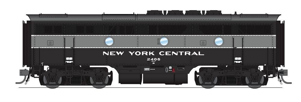 Broadway Limited #6666 EMD F3B NYC 2413 Full Lightning Stripes Paragon4 Sound/DC/DCC