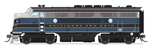 Broadway Limited #6660 EMD F3A B&amp;O 82A Blue/Gray/Yellow Scheme Paragon4 Sound/DC/DCC