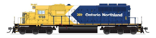 Broadway Limited #6788 EMD SD40-2 Ontario Northland 1733 Blue &amp; Yellow Arrow Scheme Paragon4 Sound/DC/DCC