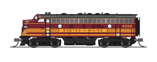 Broadway Limited #6861 EMD F7 A/B B&amp;M 4266A/4266B Maroon &amp; Imitation Gold A-unit Paragon4 Sound/DC/DCC Unpowered B