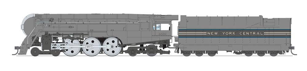 Broadway Limited #6820 NYC 20th Century Limited Dreyfuss Hudson NYC #5450 1938 paint scheme Paragon3 Sound/DC/DCC