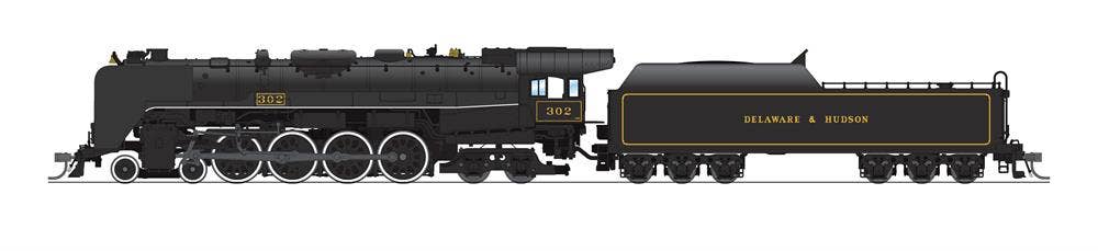 Broadway Limited #6810 Delaware &amp; Hudson 4-8-4 Centennial Locomotive #302 Paragon4 Sound/DC/DCC Smoke