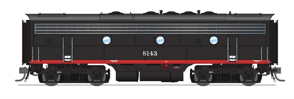 Broadway Limited #6695 EMD F7B SP 8144 Black Widow Scheme Paragon4 Sound/DC/DCC