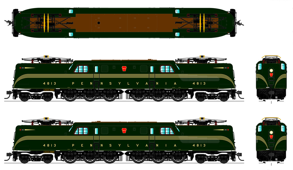 Broadway Limited #3440 GG1 Electric PRR #4813 DGLE Paragon3 Sound/DC/DCC