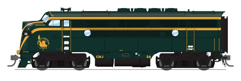 Broadway Limited #6663 EMD F3A CNJ #56 Green/Yellow Scheme Paragon4 Sound/DC/DCC