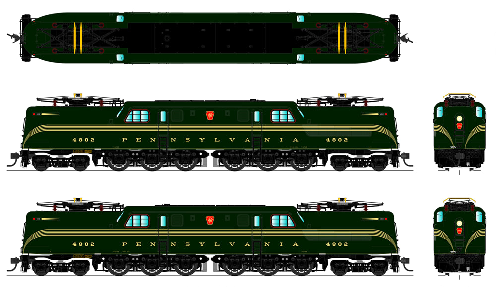 Broadway Limited #3442 GG1 Electric PRR #4802 DGLE Paragon3 Sound/DC/DCC