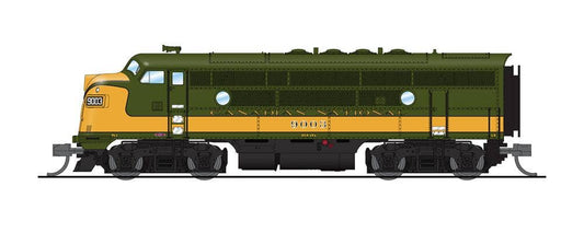 Broadway Limited #6831 EMD F3 A/B CN 9003/9004 Olive Green &amp; Imitation Gold A-unit Paragon4 Sound/DC/DCC Unpowered B-unit