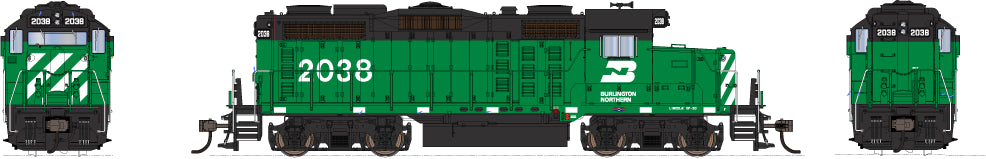 Broadway Limited #4268 EMD GP20 BN #2042 Green &amp; Black Paragon4 Sound/DC/DCC HO