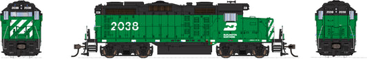 Broadway Limited #4268 EMD GP20 BN #2042 Green &amp; Black Paragon4 Sound/DC/DCC HO