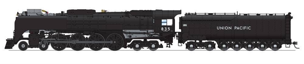 Broadway Limited #6642 Union Pacific 4-8-4 Class FEF-3 #835 Black &amp; Graphite Paragon4 Sound/DC/DCC Smoke