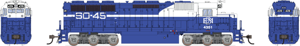 Broadway Limited #4286 EMD SD45 EMD Demo #4351 Blue &amp; White Paragon3 Sound/DC/DCC HO