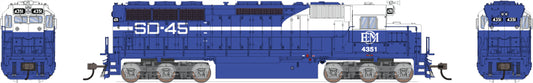 Broadway Limited #4286 EMD SD45 EMD Demo #4351 Blue &amp; White Paragon3 Sound/DC/DCC HO