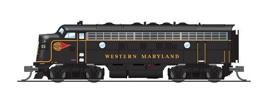 Broadway Limited #6868 EMD F7 A/B WM 55/55B Fireball Scheme A-unit Paragon4 Sound/DC/DCC Unpowered B