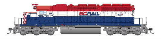 Broadway Limited #6777 EMD SD40-2 BC Rail 741 Red White &amp; Blue Paragon4 Sound/DC/DCC