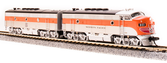 Broadway Limited #3796 EMD F3 A/B Set WP 801A/801C Zephyr Scheme A-unit Paragon3 Sound/DC/DCC Unpowered B