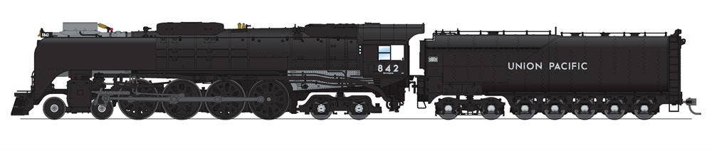 Broadway Limited #6644 Union Pacific 4-8-4 Class FEF-3 #842 Black &amp; Graphite Paragon4 Sound/DC/DCC Smoke