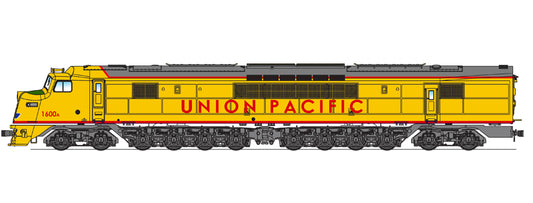 Broadway Limited #2510 UP Centipede #1600A/1601A Set Yellow &amp; Gray Scheme both units Paragon3/DC/DCC HO