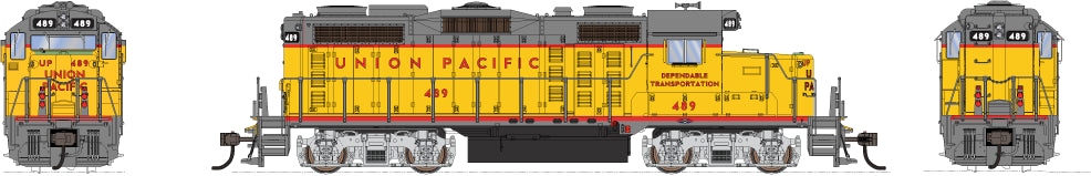 Broadway Limited #4279 EMD GP20 UP #491 Yellow &amp; Gray Paragon4 Sound/DC/DCC HO