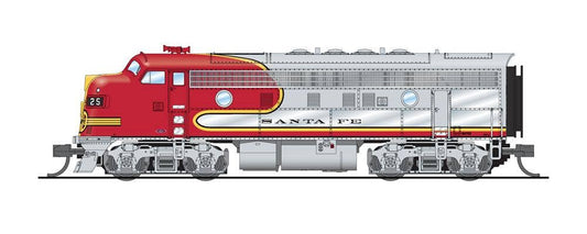 Broadway Limited #6830 EMD F3 A/B ATSF 25L/25A Warbonnet Scheme 1960&#039;s Configuration A-unit Paragon4 Sound/DC/DCC Unpowered B-unit